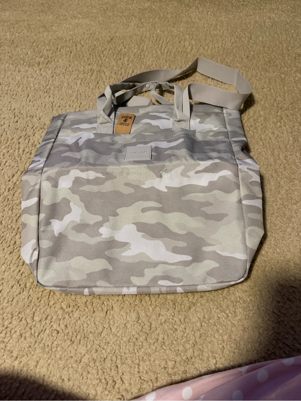 Canvas Camo Tote Bag in Light Gray - Daily Carry